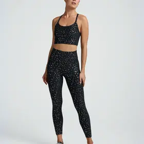 Beyond Yoga Softshine High Waisted Midi Legging - Black Gold Mini Moons