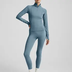 Beyond Yoga Allure 1/4 Zip Pullover - Misty Blue