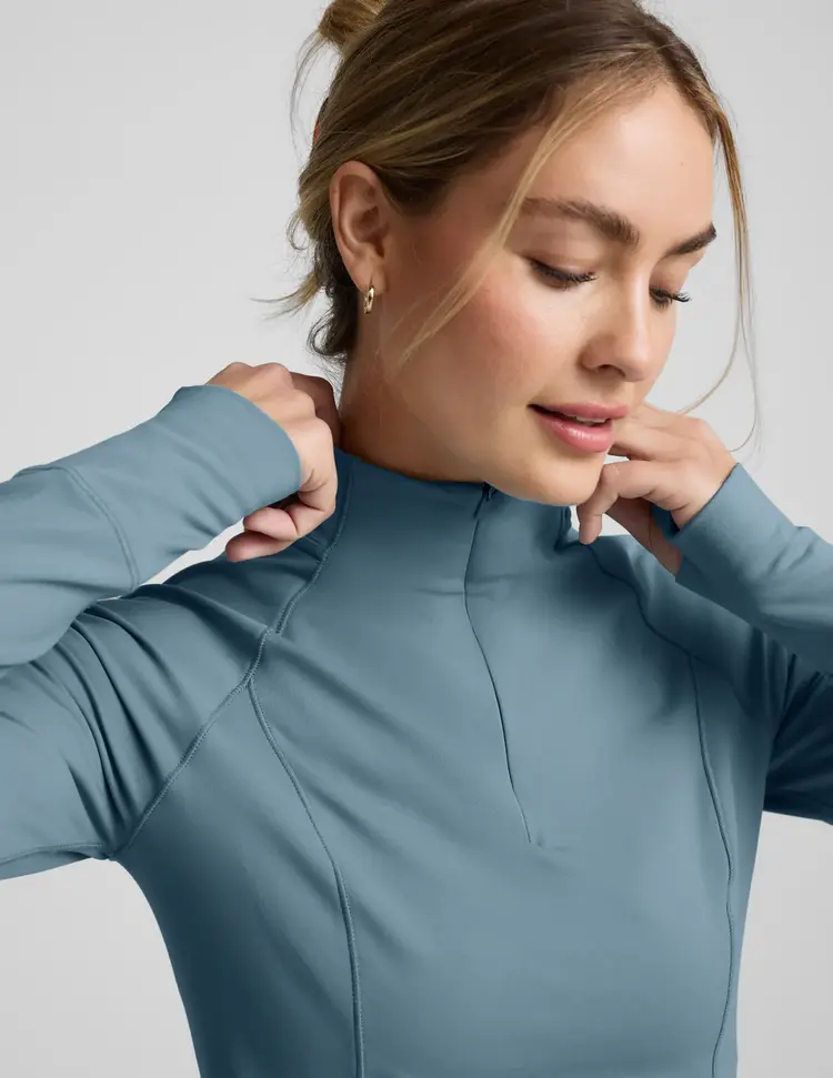 Beyond Yoga Allure 1/4 Zip Pullover - Misty Blue