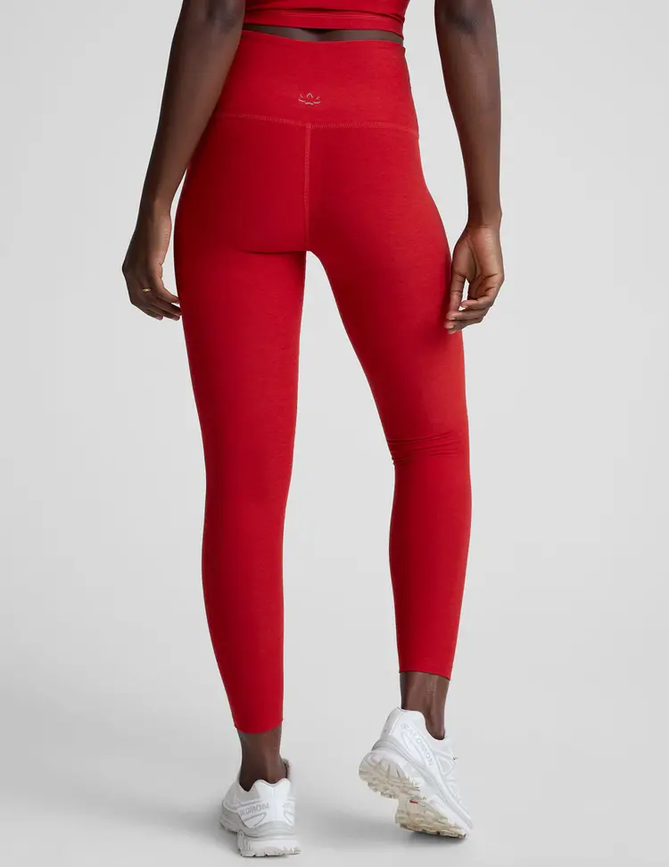 Beyond Yoga SD Midi HW Legging - Holly Red