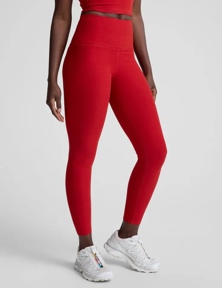 Beyond Yoga SD Midi HW Legging - Holly Red