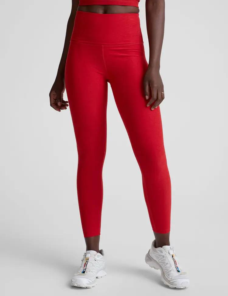 Beyond Yoga SD Midi HW Legging - Holly Red