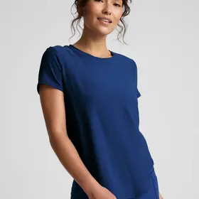 Beyond Yoga On The Down Low Tee - Marine Blue Heather