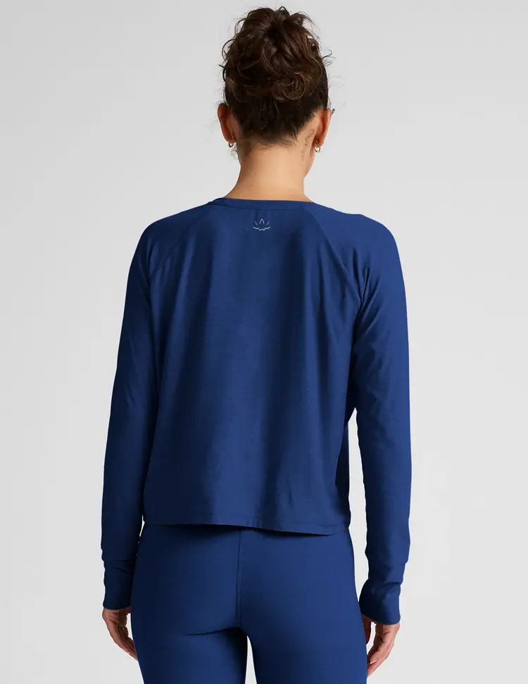 Beyond Yoga Daydreamer Pullover - Marine Blue Heather