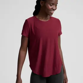 Beyond Yoga On The Down Low Tee - Ruby Rush Heather