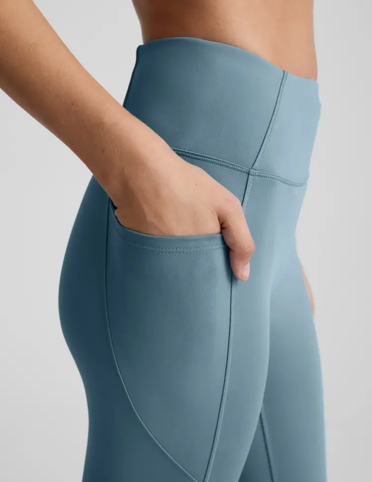 Beyond Yoga Allure Zip Pocket Legging - Misty Blue