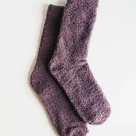 Giften Market Cozy Cloud Socks - Plum