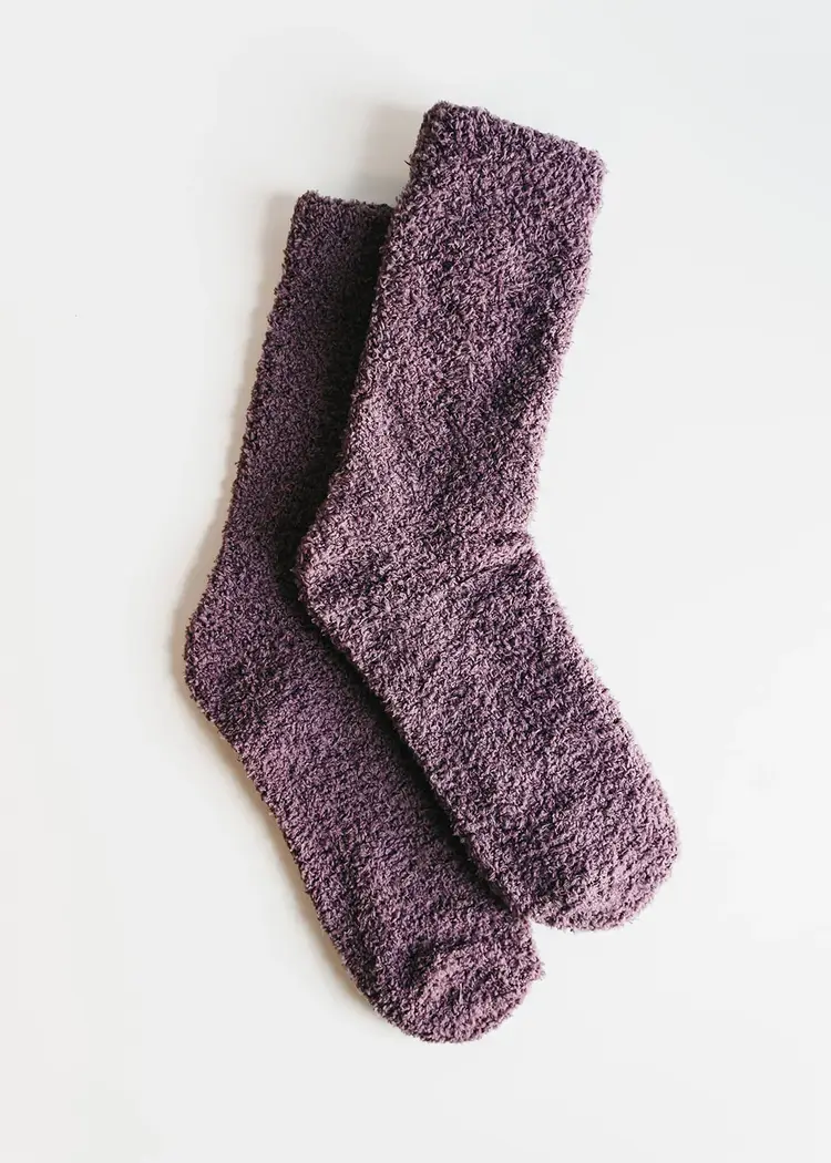 Giften Market Cozy Cloud Socks - Plum
