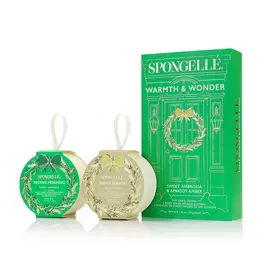 Spongelle Body Wash Buffer Ornament 2 Pack - Warmth & Wonder