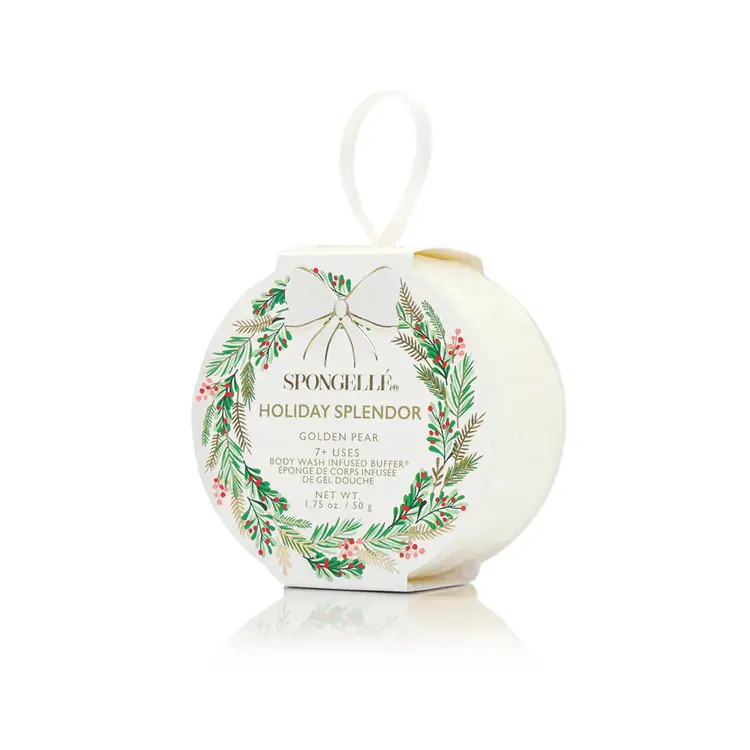 Spongelle Body Wash Buffer Ornament - Holiday Splendor