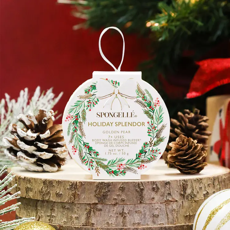 Spongelle Body Wash Buffer Ornament - Holiday Splendor