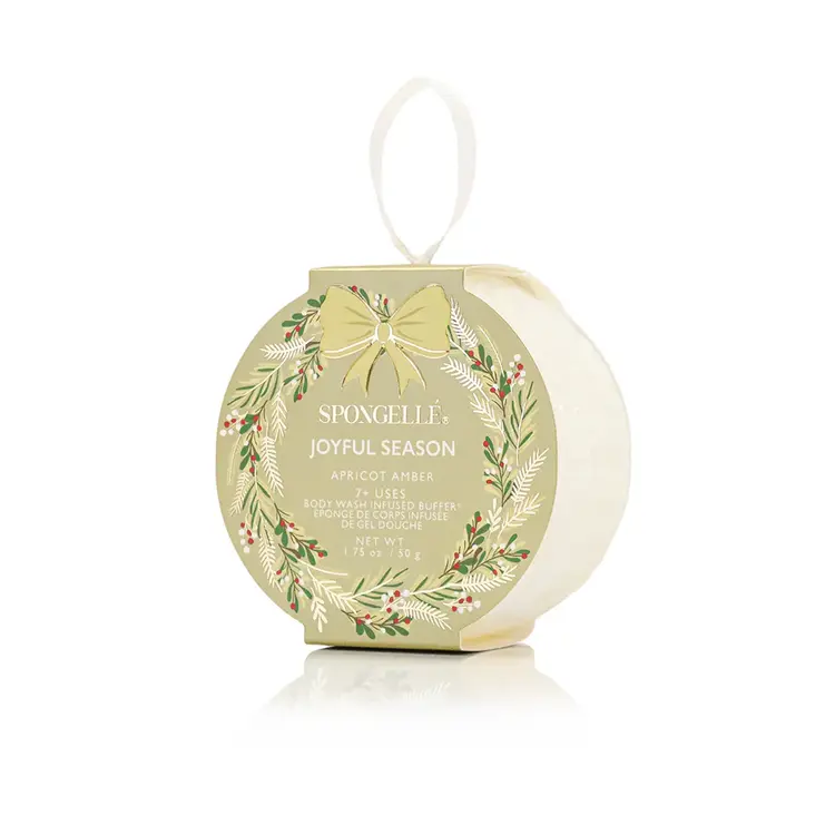 Spongelle Body Wash Buffer Ornament - Joyful Season