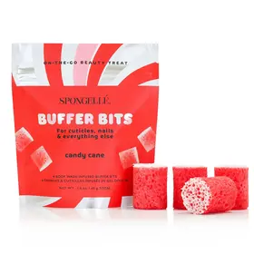 Spongelle Pedi Buffer & Nail File - Candy Cane