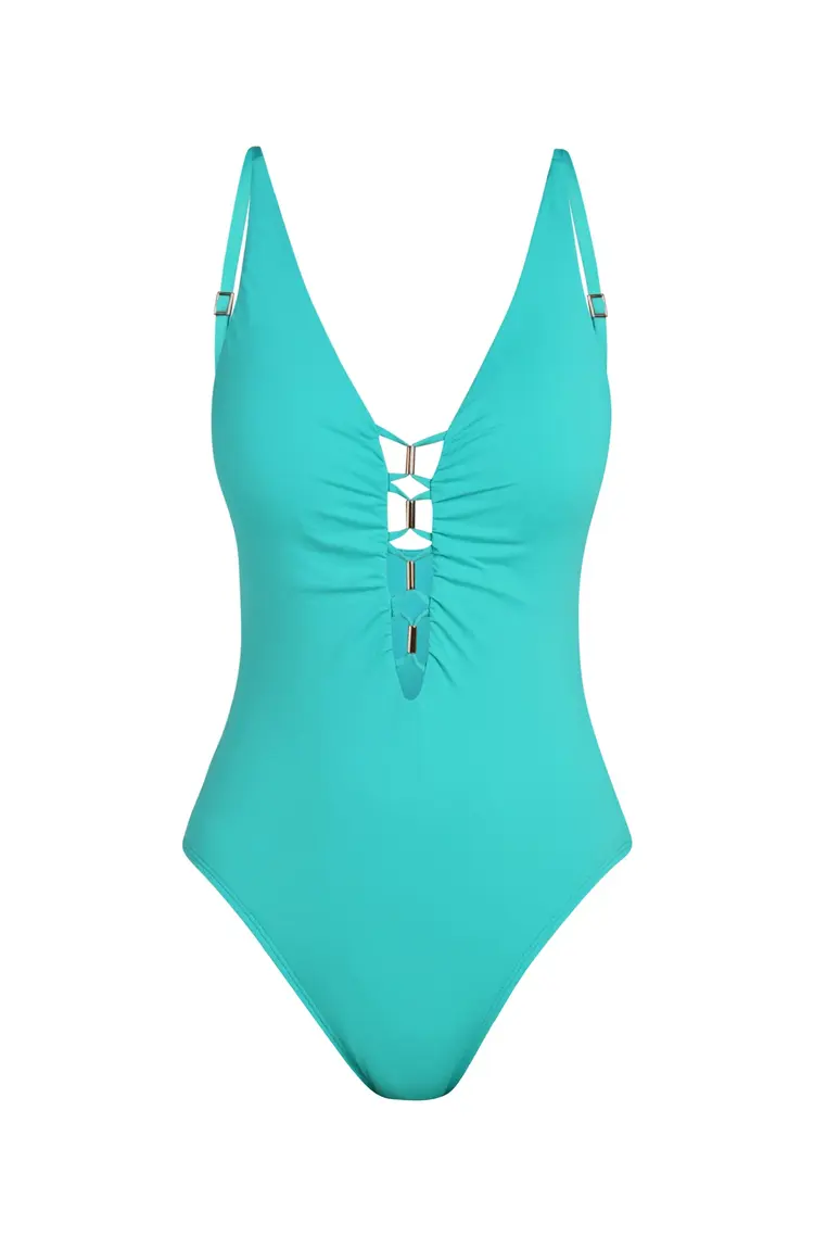 La Blanca Island Goddess Plunge One Piece -  Calypso