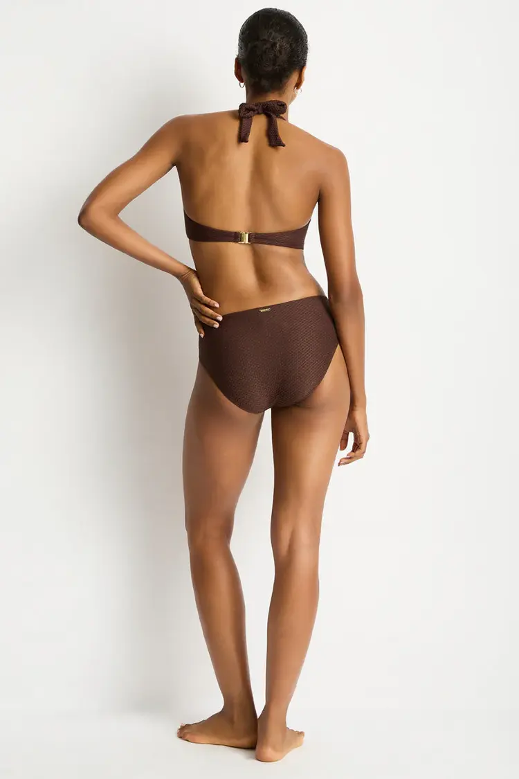 Sea Level Luminara Halter Bikini Top - Cocoa