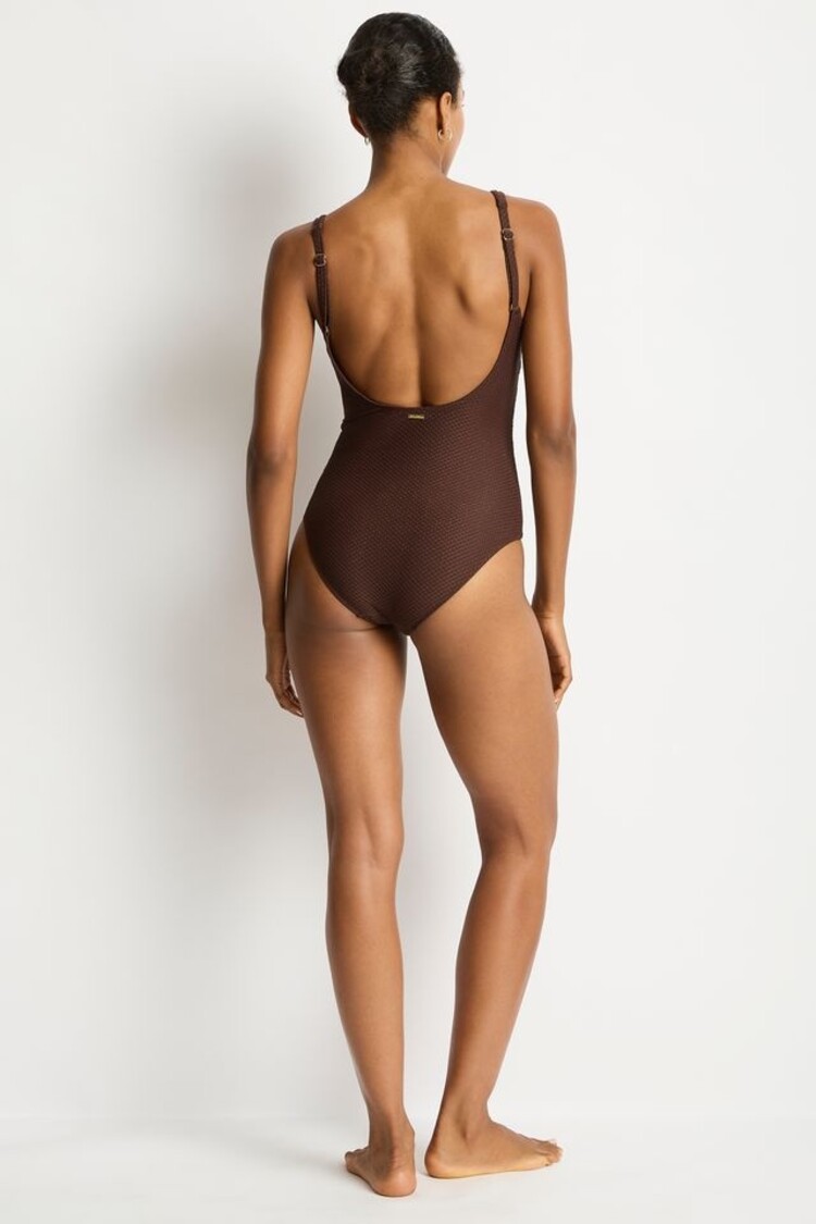 Sea Level Luminara Chain Link One Piece - Cocoa