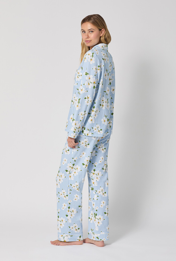 Bed Head Cotton Jersey Knit L/S Classic PJ Set - Magnolia Breeze (1402B)