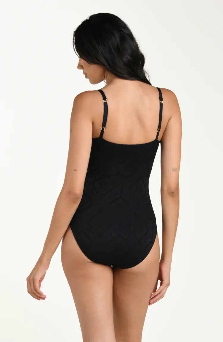 La Blanca Mantra Medallion One Piece - Black