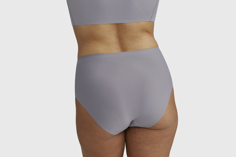 Evelyn & Bobbie Retro High-Rise Bikini Panty - London Fog