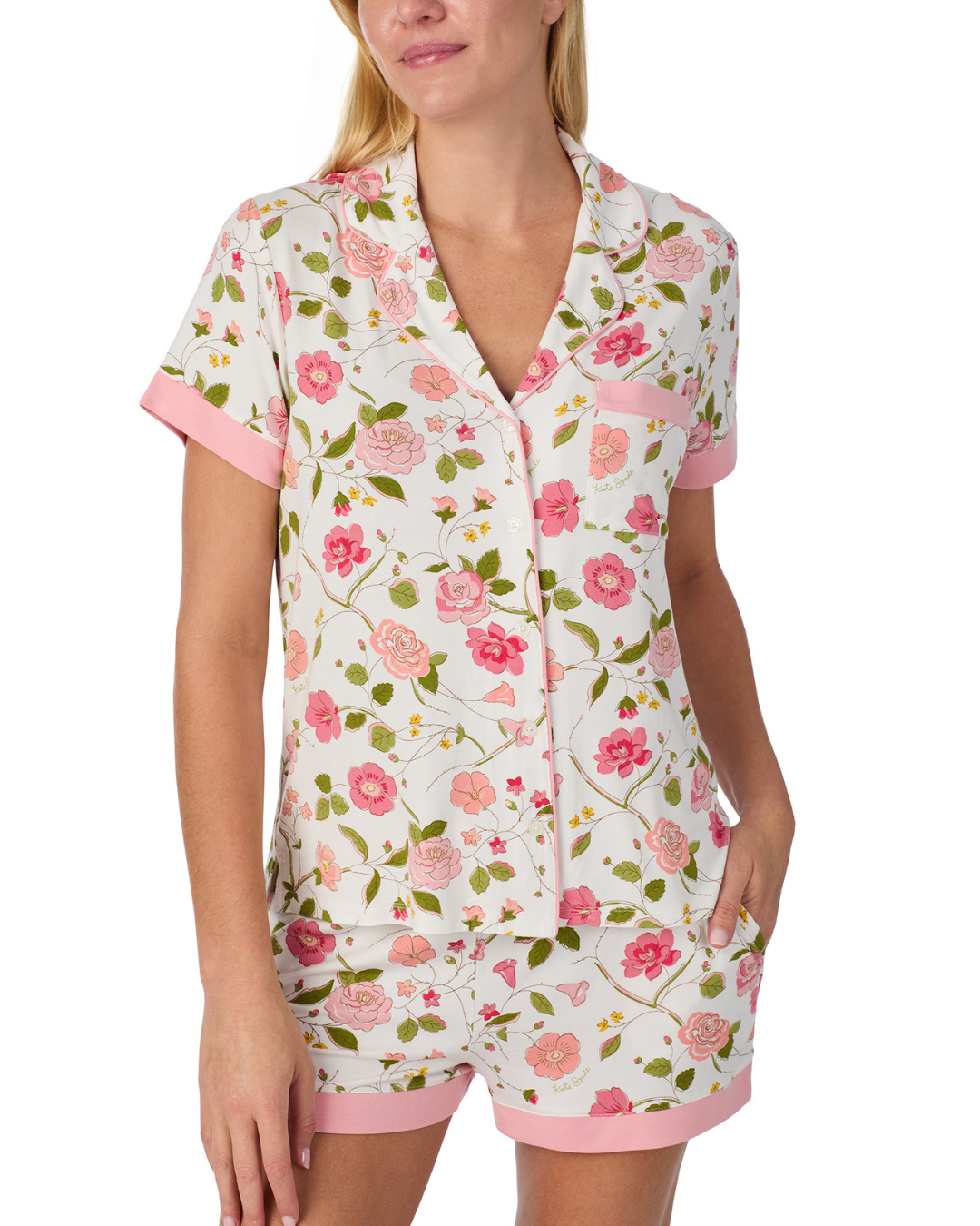 poiregnée 花柄ボディースーツ　ポワニェpoiregnee kate-spade-modal-jersey-s-s-