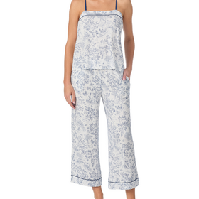 Kate Spade Modal Jersey Cami Cropped PJ Set - Classic Toile