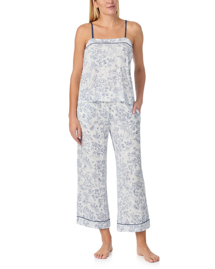 Kate Spade Modal Jersey Cami Cropped PJ Set - Classic Toile