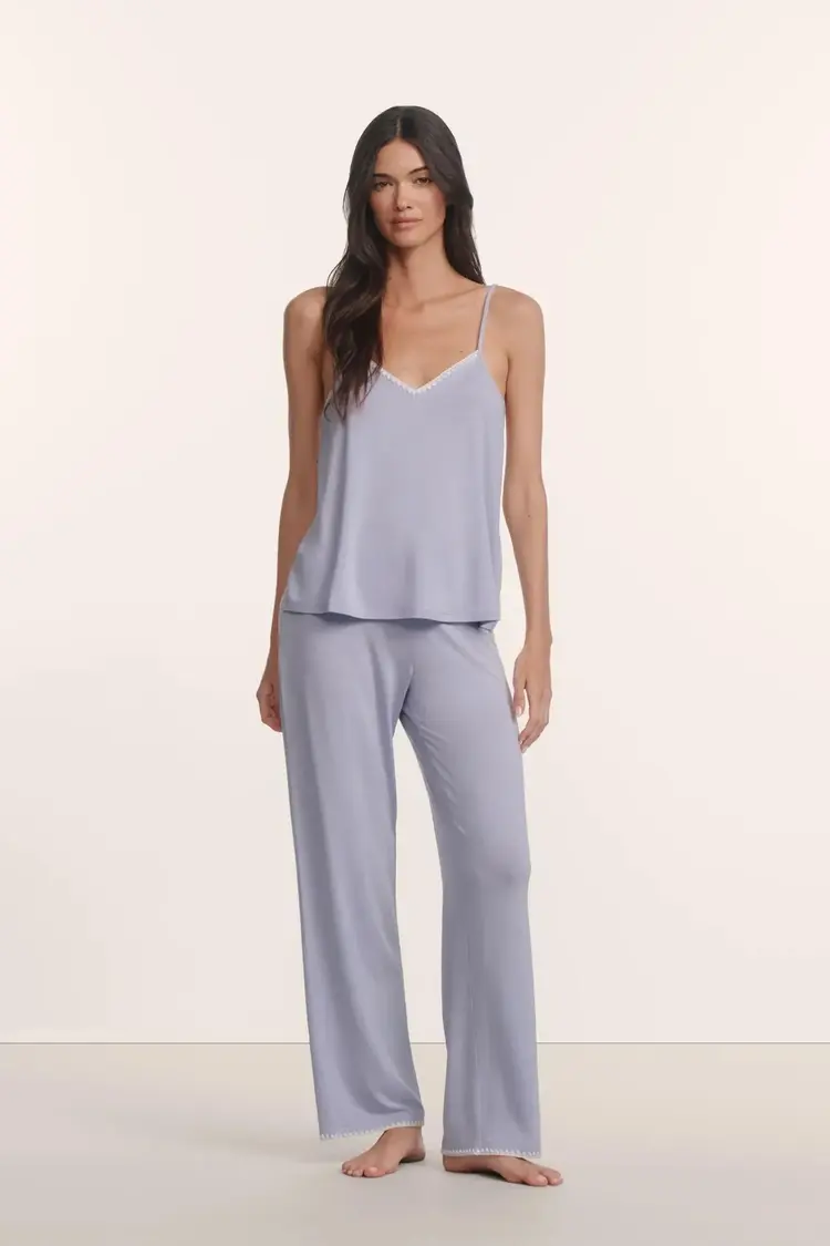 Eberjey Frida Cami/Pant PJ Set - Lavender Dusk/Ivory