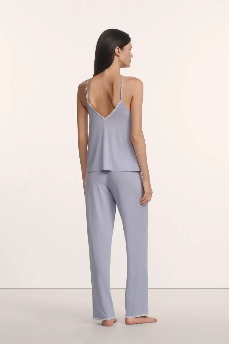 Eberjey Frida Cami/Pant PJ Set - Lavender Dusk/Ivory