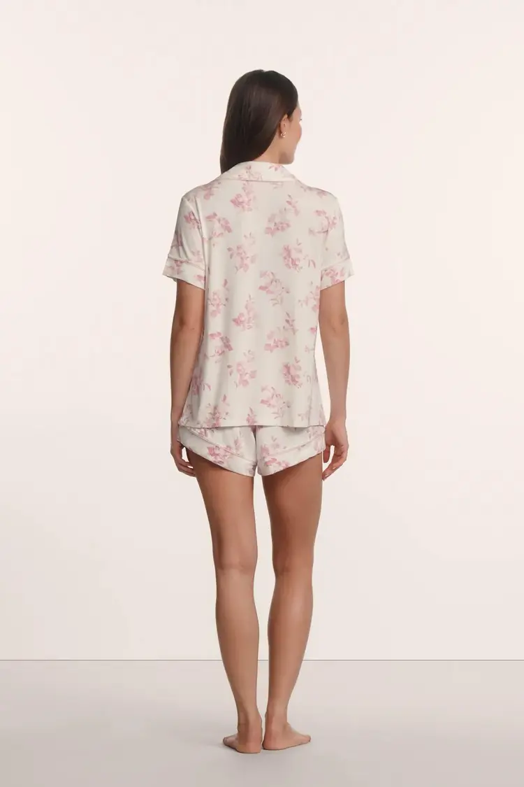 Eberjey Gisele Relaxed Shorty PJ Set - Rose Garden