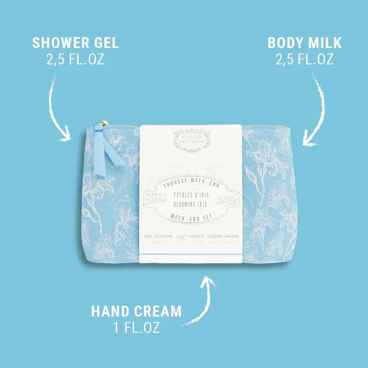 Panier des Sens Travel Set - Shower, Body & Hand Lotion - Iris