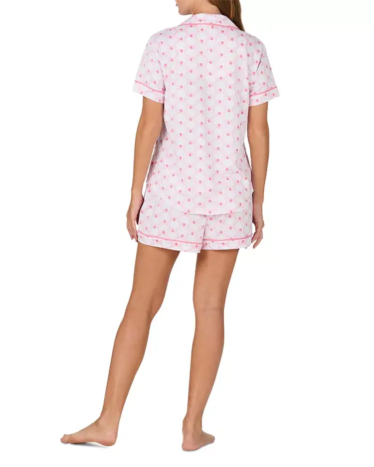 Kate Spade Brushed Jersey Shorty PJ Set - Pearl Shells
