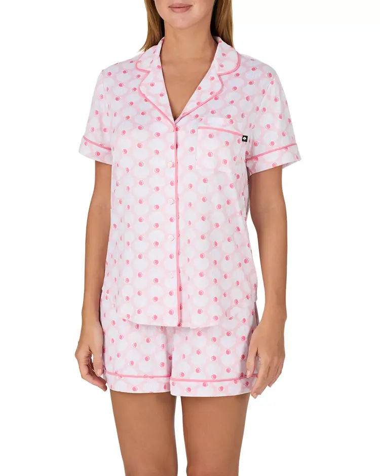 Kate Spade Brushed Jersey Shorty PJ Set - Pearl Shells