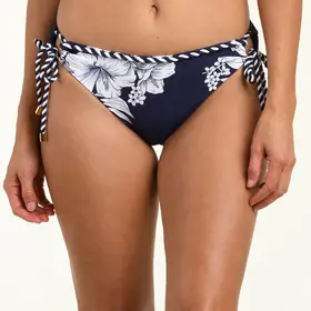 La Blanca Mariner Adjustable Loop Bikini Bottom - Indigo Floral
