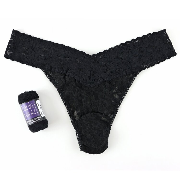 Hanky Panky Original Rise Thong Panty - Black