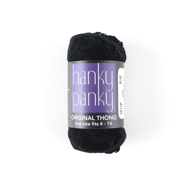 Hanky Panky Original Rise Thong Panty - Black