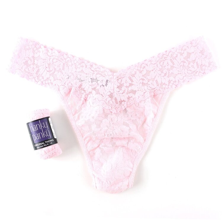 Hanky Panky Original Rise Thong Panty - Bliss Pink