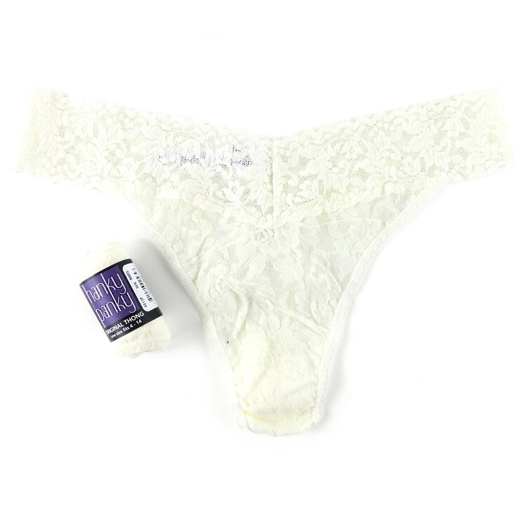 Hanky Panky Original Rise Thong Panty - Marshmallow