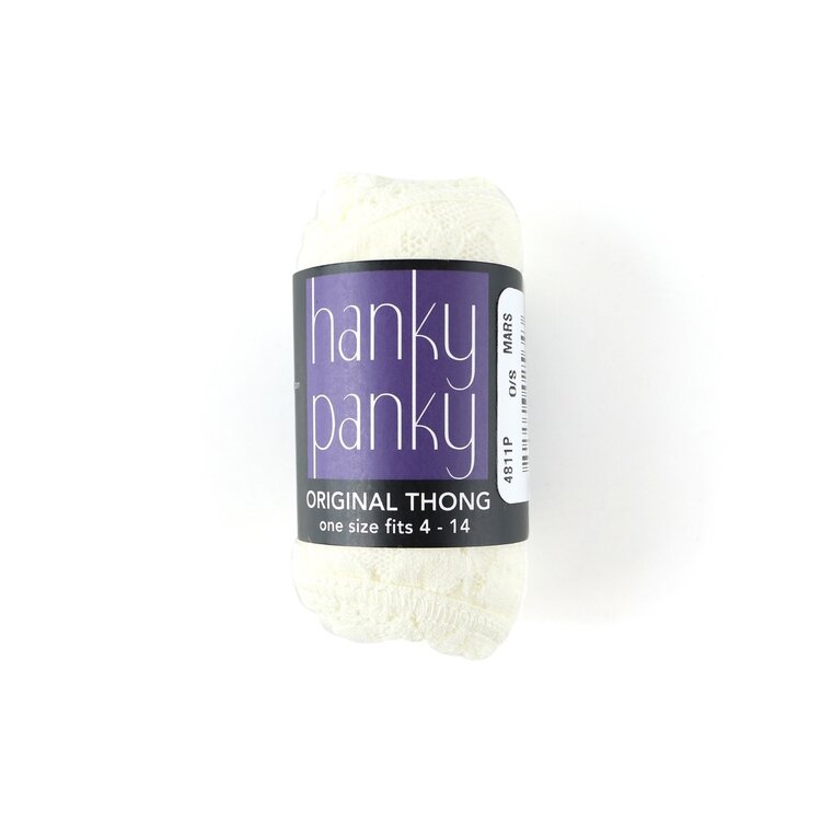Hanky Panky Original Rise Thong Panty - Marshmallow