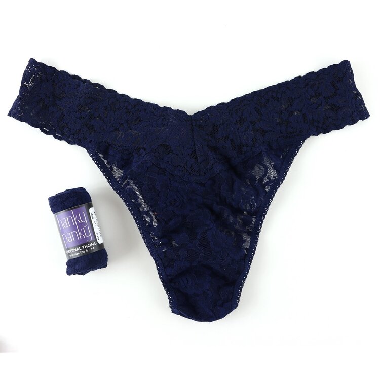 Hanky Panky Original Rise Thong Panty - Navy