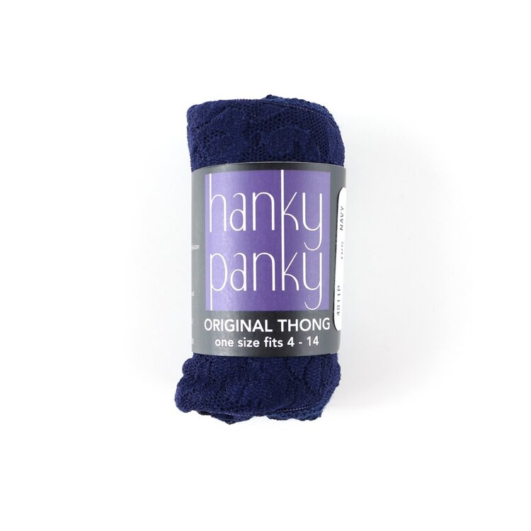 Hanky Panky Original Rise Thong Panty - Navy