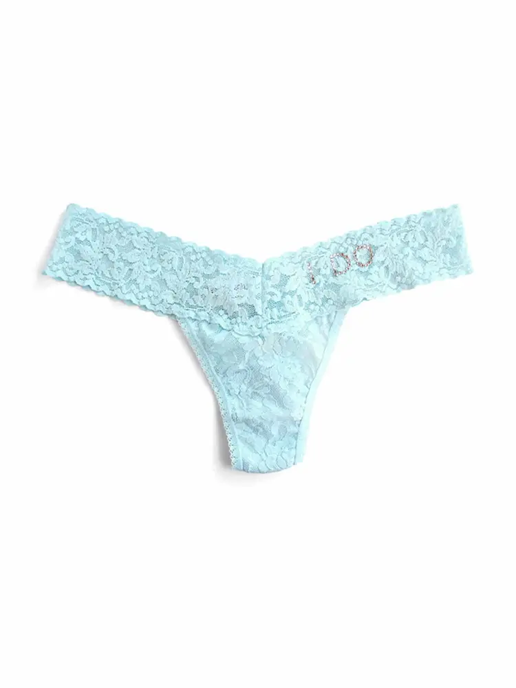 Hanky Panky Low Rise I Do Thong Panty - Celeste Blue