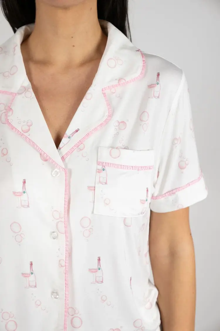 Aspen Dream Jolene Shorty PJ Set - Rose Bubbles