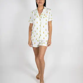 Aspen Dream Jolene Shorty PJ Set - Pineapples