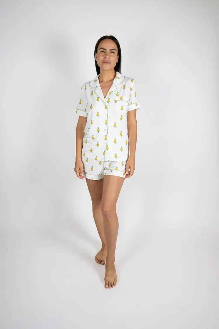 Aspen Dream Jolene Shorty PJ Set - Pineapples