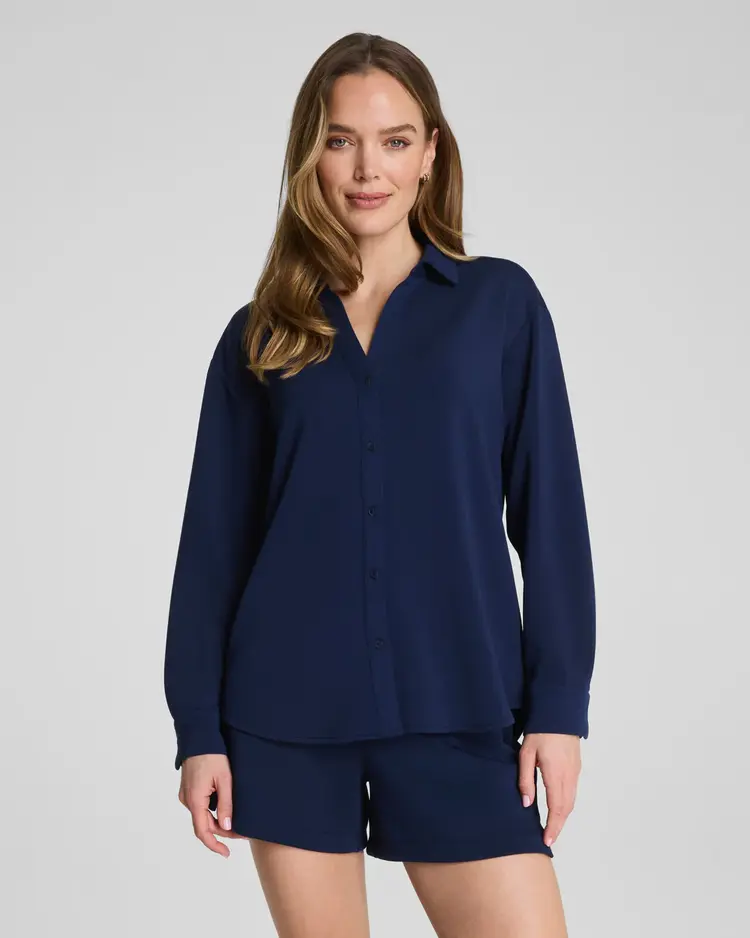 Spanx AirEssentials L/S Button Down - Timeless Navy (TMLNV)
