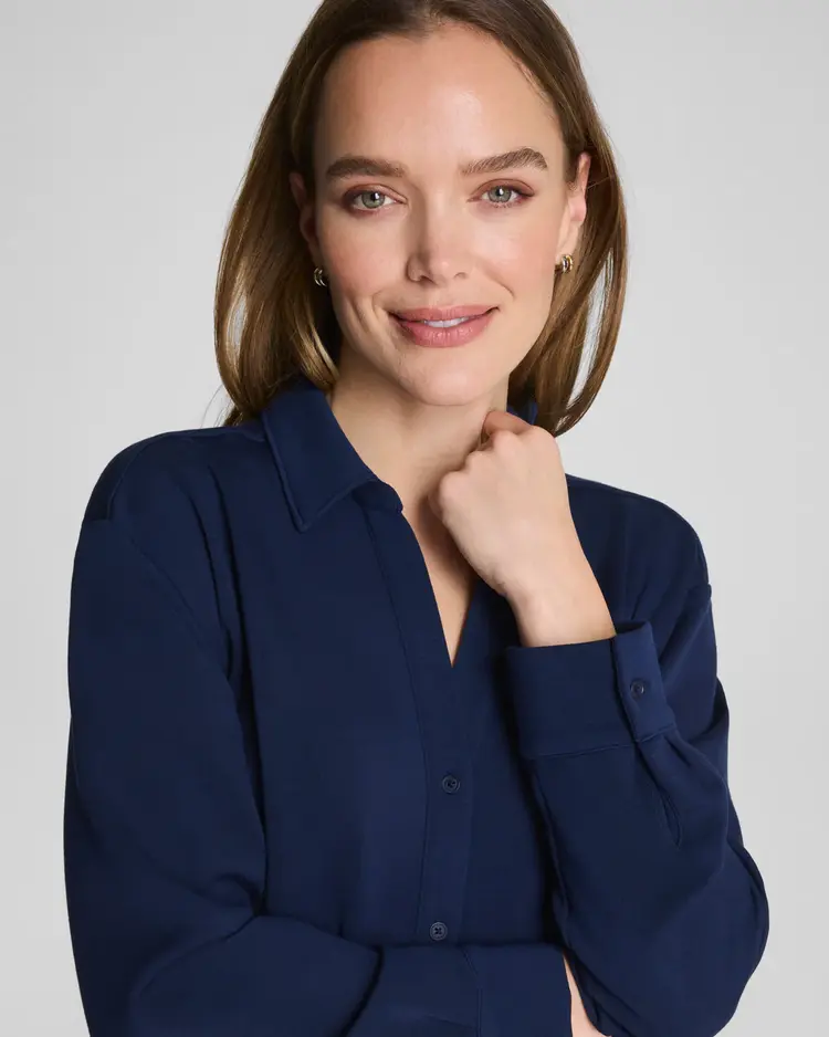 Spanx AirEssentials L/S Button Down - Timeless Navy (TMLNV)