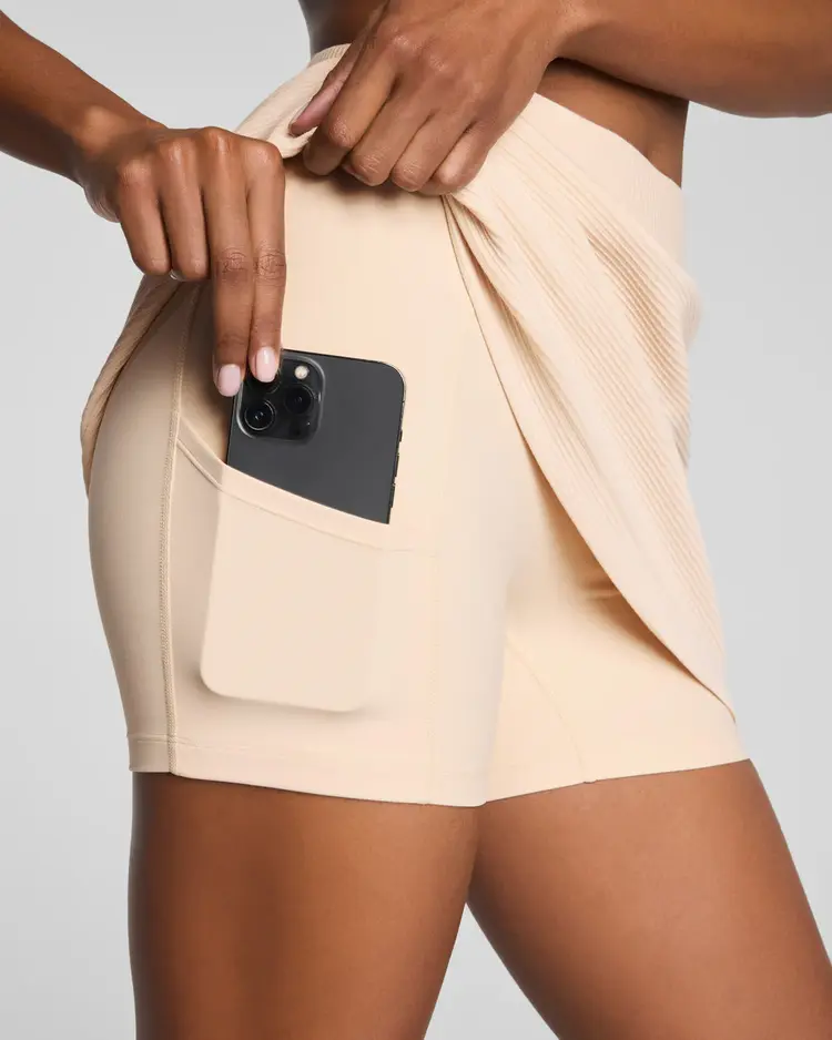 Spanx Airessentials 15" French Rib Skort - Toasted Coconut (NU001)