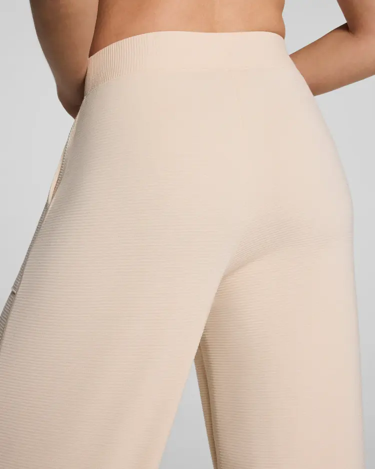 Spanx Airessentials French Rib Wide Leg Pant - Toasted Coconut
