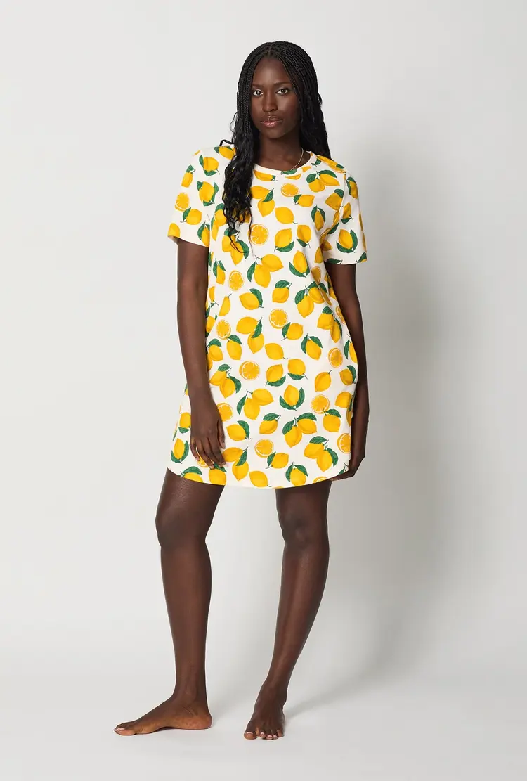 Bed Head Cotton Jersey Knit S/S Sleep Dress - Main Squeeze