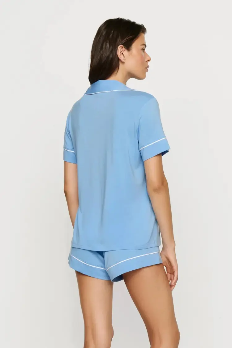 Eberjey Gisele S/S Short PJ Set - Summer Blue